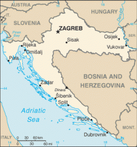Croatia - Zagreb map